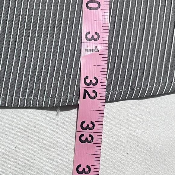 Alfani Men’s XL Dress Shirt Regular Fit Gray Stripe Performance Stretch NWT - Picture 4 of 7